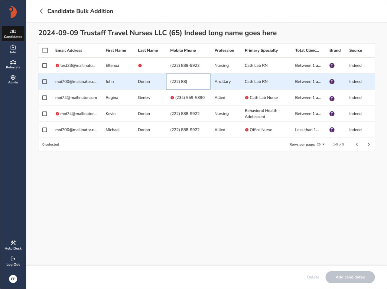 TalentStack Bulk Upload inline edit 1